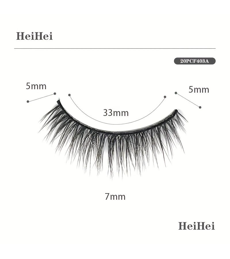 20 Pairs Fox Cat Eye Lashes Wispy Short Natural Winged Lift By Model 20PCG01901 - Image 2