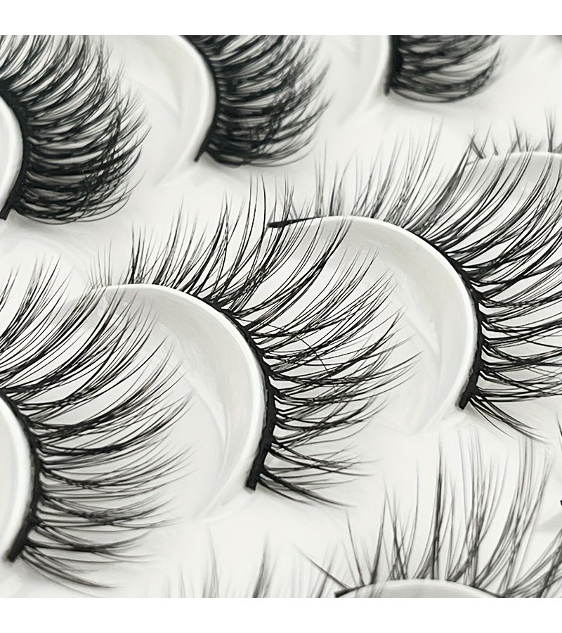 20 Pairs Fox Cat Eye Lashes Wispy Short Natural Winged Lift By Model 20PCG01901 - Image 3