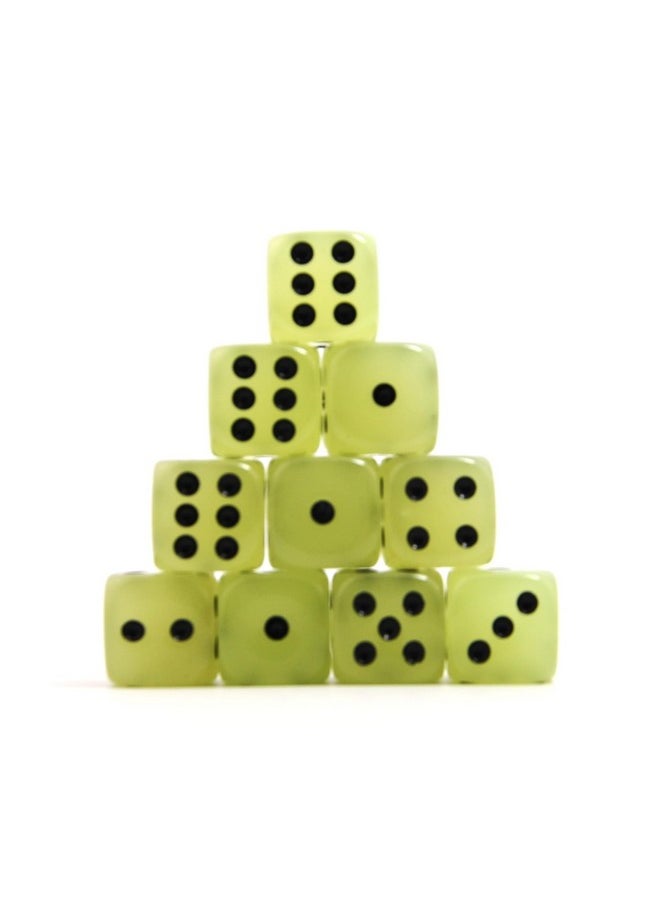 Smartdealspro - 10-Pack D6 Six Sided Glow In The Dark Dice Die For Dnd, Mtg, Rpg, Tenzi, Farkle, Yahtzee, Bunco, Teaching Math, Table Board Game - Image 1