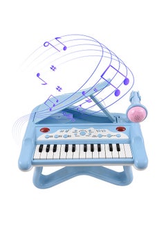 25 Key Electronic Keyboard Piano Mini Musical Instrument with 360 Degrees Rotatable Microphone Portable Music Piano Keyboard 15 Function Keys Gift