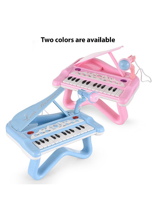 Generic - 25 Key Electronic Keyboard Piano Mini Musical Instrument with 360 Degrees Rotatable Microphone Portable Music Piano Keyboard 15 Function Keys Gift - Image 1