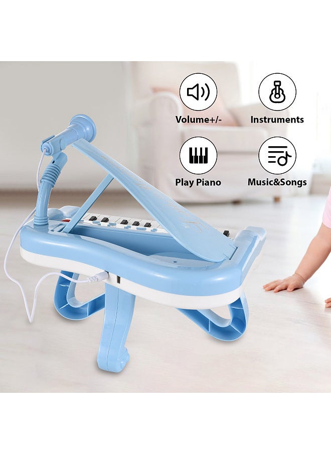 Generic - 25 Key Electronic Keyboard Piano Mini Musical Instrument with 360 Degrees Rotatable Microphone Portable Music Piano Keyboard 15 Function Keys Gift - Image 1