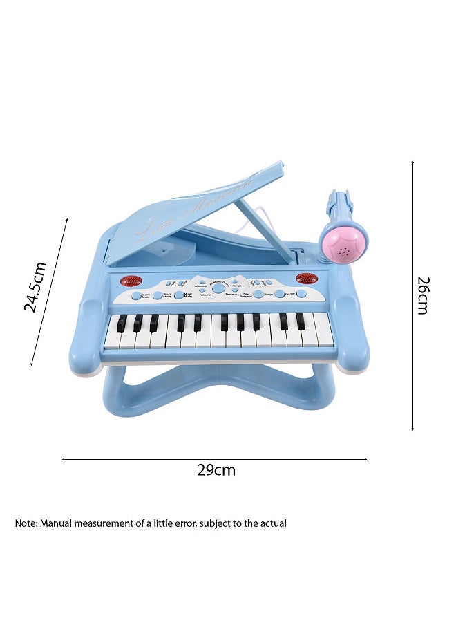 Generic - 25 Key Electronic Keyboard Piano Mini Musical Instrument with 360 Degrees Rotatable Microphone Portable Music Piano Keyboard 15 Function Keys Gift - Image 1