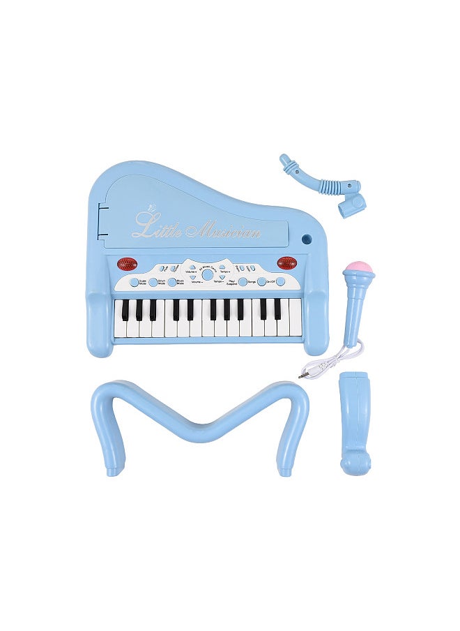Generic - 25 Key Electronic Keyboard Piano Mini Musical Instrument with 360 Degrees Rotatable Microphone Portable Music Piano Keyboard 15 Function Keys Gift - Image 1