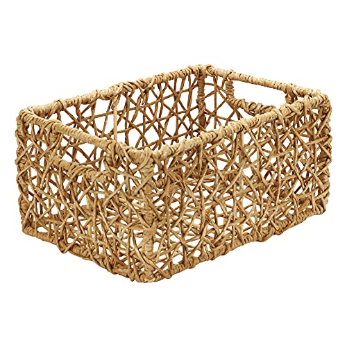 AKWAY Wicker Basket for Cloths, Storage Basket, Bin Organizer for Toiletry Cosmetic Towels Toys Bathroom Organizer Bamboo Wicker (13 L x 9 W x 6 H) (Natural) - Image 3