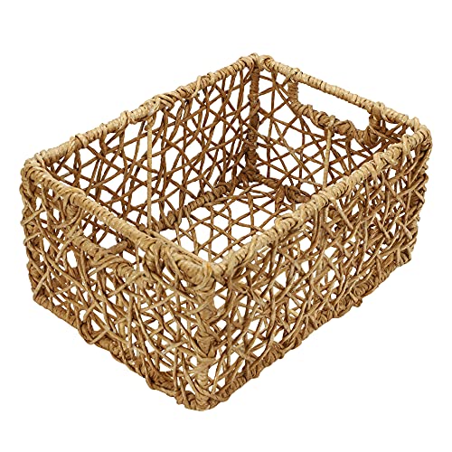 AKWAY Wicker Basket for Cloths, Storage Basket, Bin Organizer for Toiletry Cosmetic Towels Toys Bathroom Organizer Bamboo Wicker (13 L x 9 W x 6 H) (Natural) - Image 4
