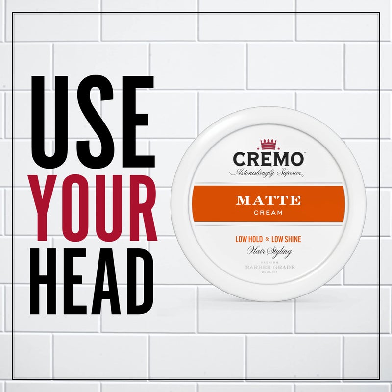 Cremo Premium Barber Grade Hair Styling Cream, Medium Hold, Medium Shine, 4 Oz & Premium Barber Grade Hair Styling Matte Cream, Light Hold, Low Shine, 4 Oz - Image 5