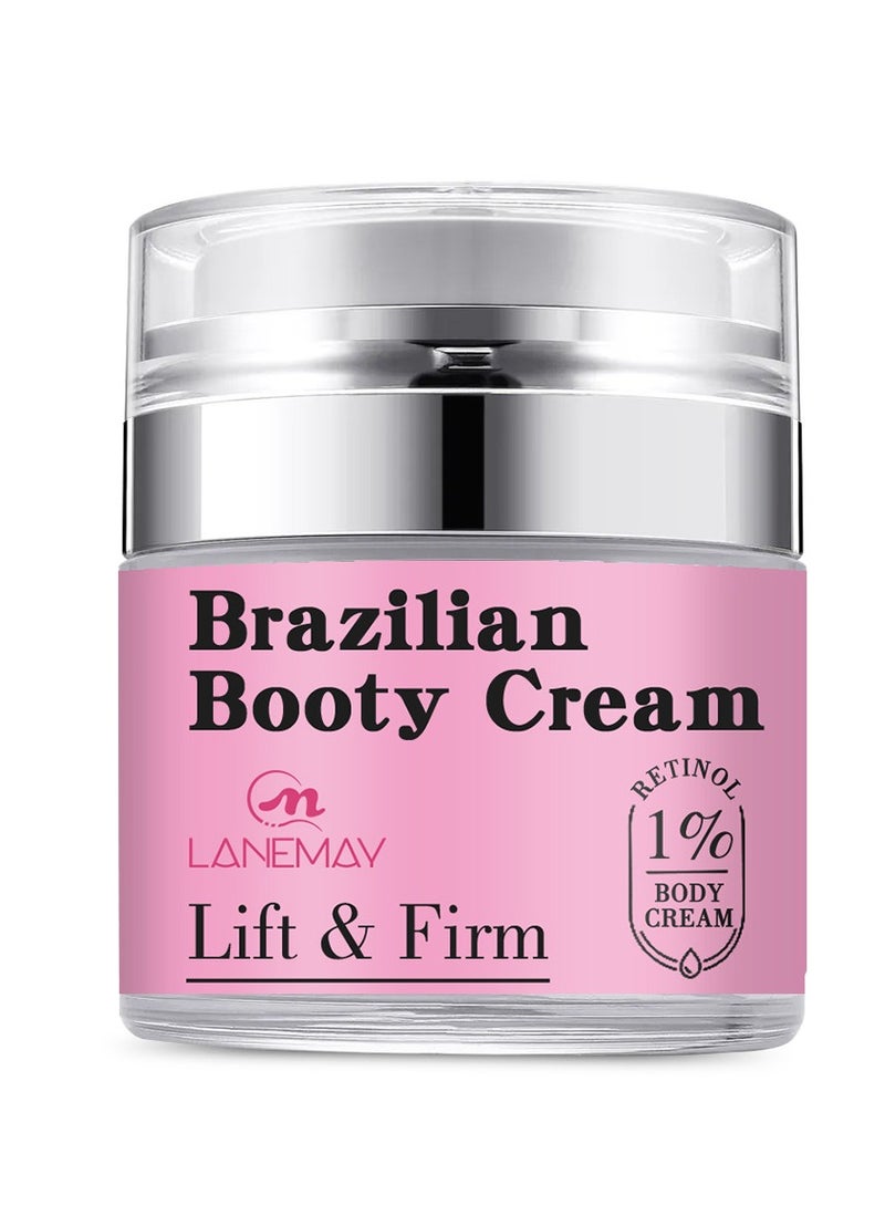LANEMAY Brazilian Booty Cream, Lifting and Firming Body Cream, Helps Reduce the Appearance of Cellulite for a Lifted and Firm-looking Derriere and Legs, 50ML - Image 1