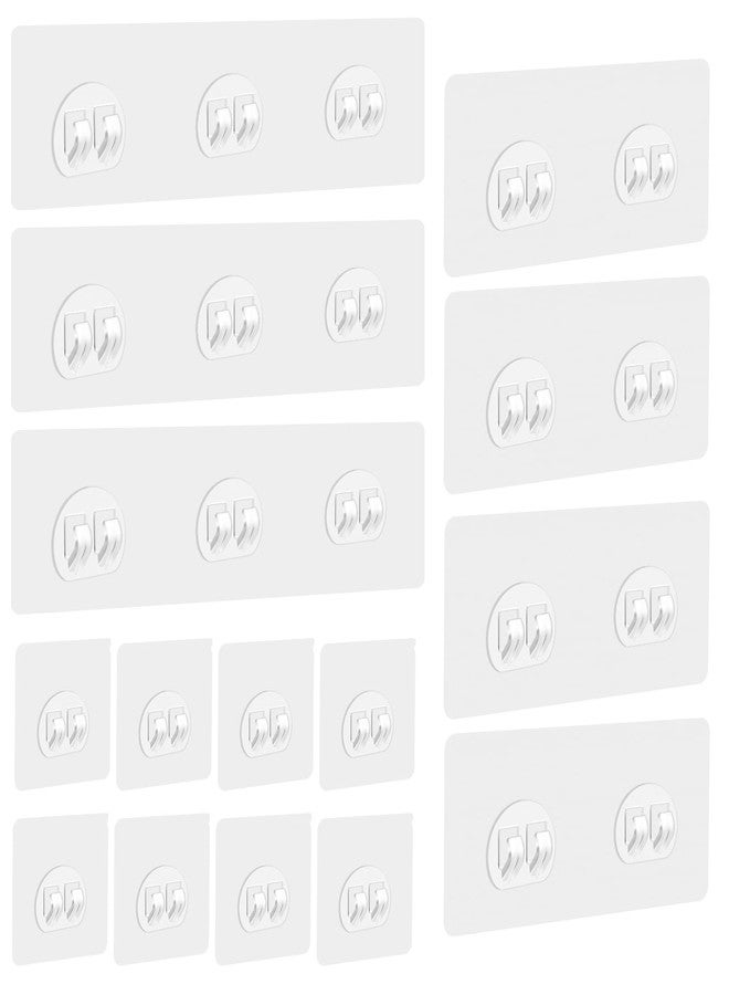 GETRIC 15 Pack Shower Caddy Adhesive Replacement, Adhesive Shelves Hooks Caddy Shelves Rack Basket Organizer Shower Sticker Bathroom Hanging Hook No Drilling Sticky Hanging Hooks (Style 1) - Image 1