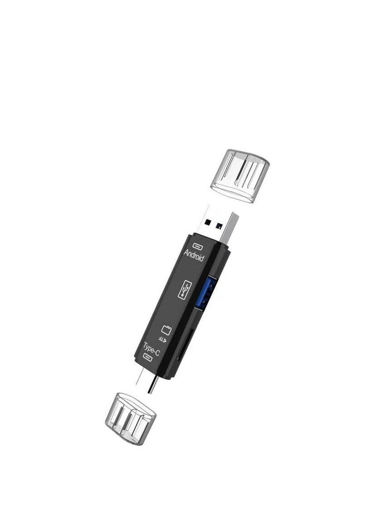 قارئ بطاقة Micro SD، 5 في 1 قارئ بطاقة ذاكرة فلاش USB 2 Type-C محول متعدد الوظائف لأجهزة الكمبيوتر المحمولة التي تعمل بنظام ويندوز وMacBook الجديدة ونكسس والمزيد - Image 2