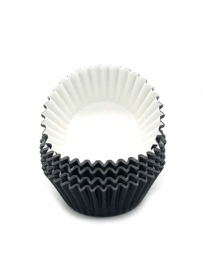 Mombake Standard Black Foil Cupcake Liners Muffin Baking Cups for Party and More, 100-Count - Image 2
