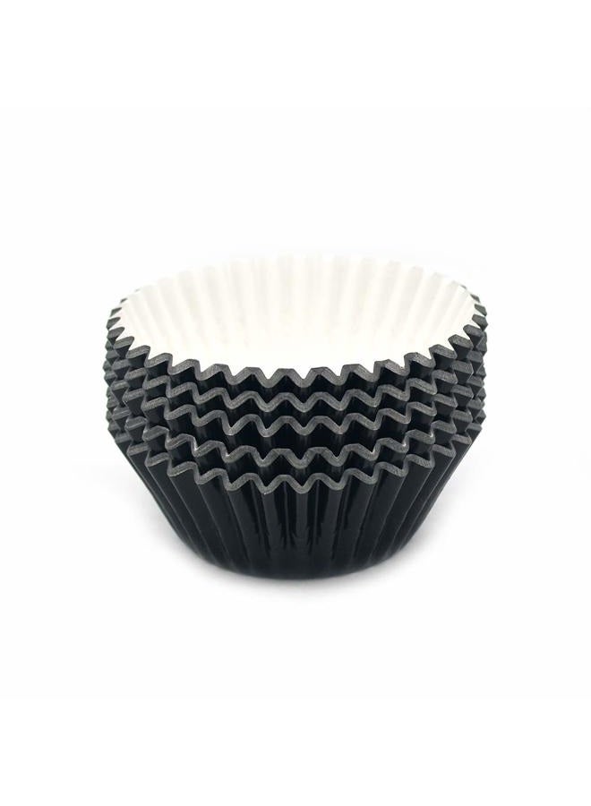 Mombake Standard Black Foil Cupcake Liners Muffin Baking Cups for Party and More, 100-Count - Image 5