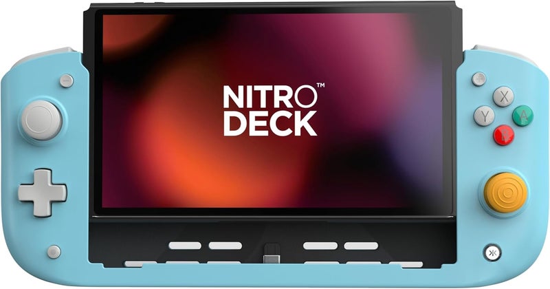 CRKD Nitro Deck - Professional Handheld Deck with Zero Stick Drift for Nintendo Switch and Switch OLED (Retro Blue - Nostalgia Collection) - Image 1