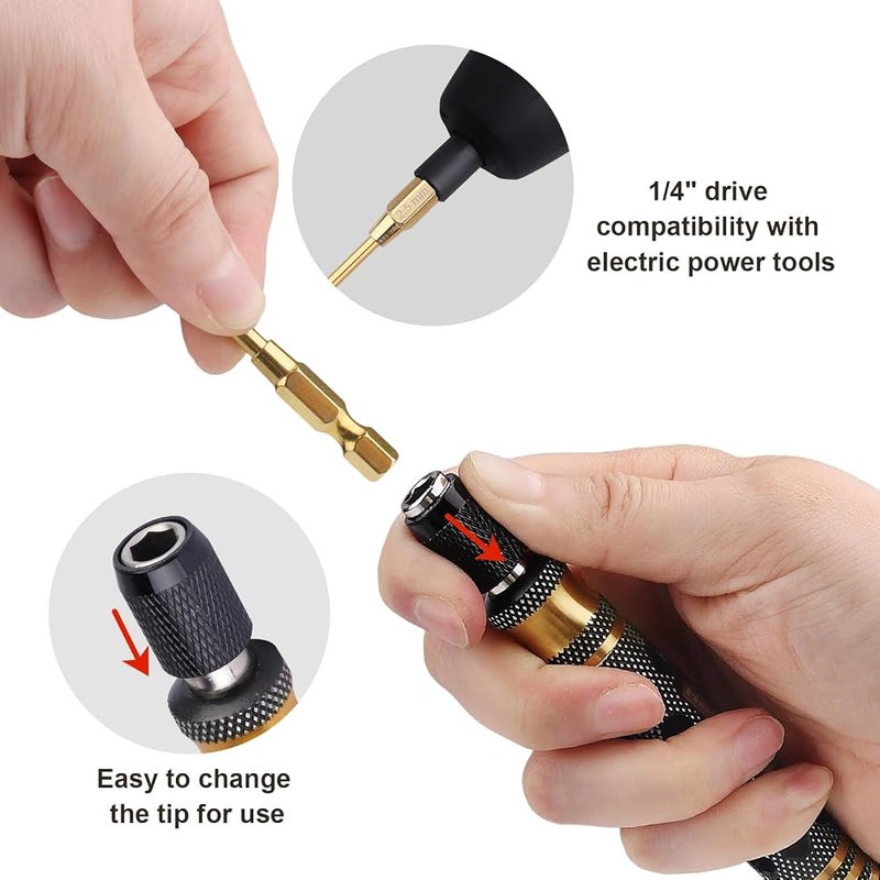 Hobbypark 6 in 1 RC Hex Driver Screwdriver Set 1.5mm 2.0mm 2.5mm 3.0mm & Hex Nut Driver & Phillips Bit and Wheel Wrench for RC Car Hobby Tool Kit - Image 3
