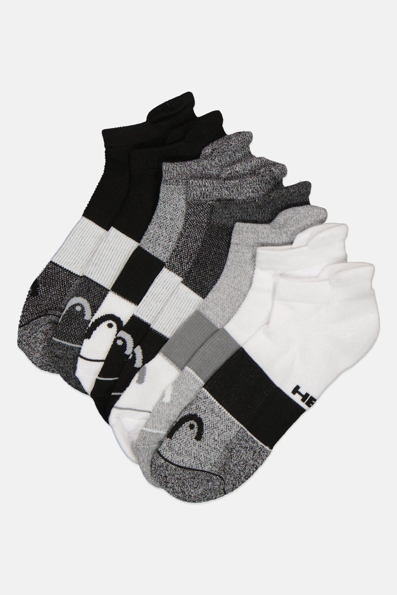 Headu Men 8 Pairs Brand Logo Low Cut Socks, Multicolor - Image 1