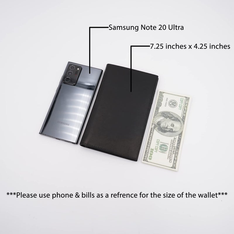 ag wallets Genuine Leather Mens Long ID 19 Credit Card Security Wallet Black (RFID_Black) - Image 5