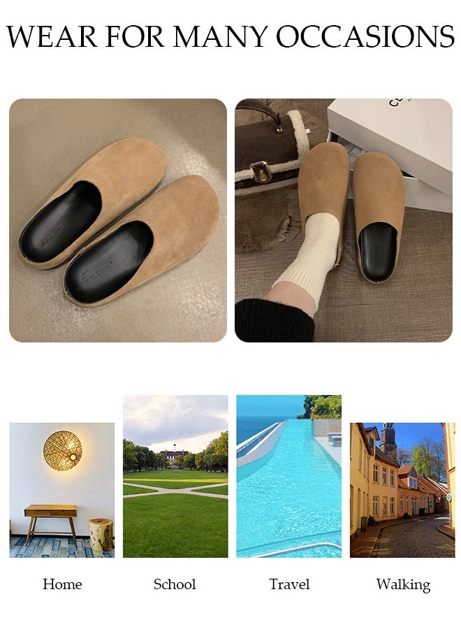 DUNISO Mule Slippers for Women Slingback Flat Pointed Mules Closed Toe Sandals Comfortable Women Slippers Backless Slip On Loafer Shoes Slide Sandals Women for Indoor and Outdoor - Image 3