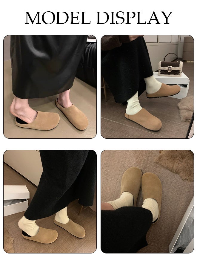 DUNISO Mule Slippers for Women Slingback Flat Pointed Mules Closed Toe Sandals Comfortable Women Slippers Backless Slip On Loafer Shoes Slide Sandals Women for Indoor and Outdoor - Image 4