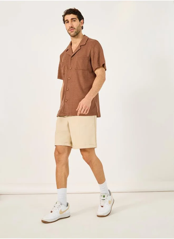 ستايلي Solid Mid Rise Regular Fit Short