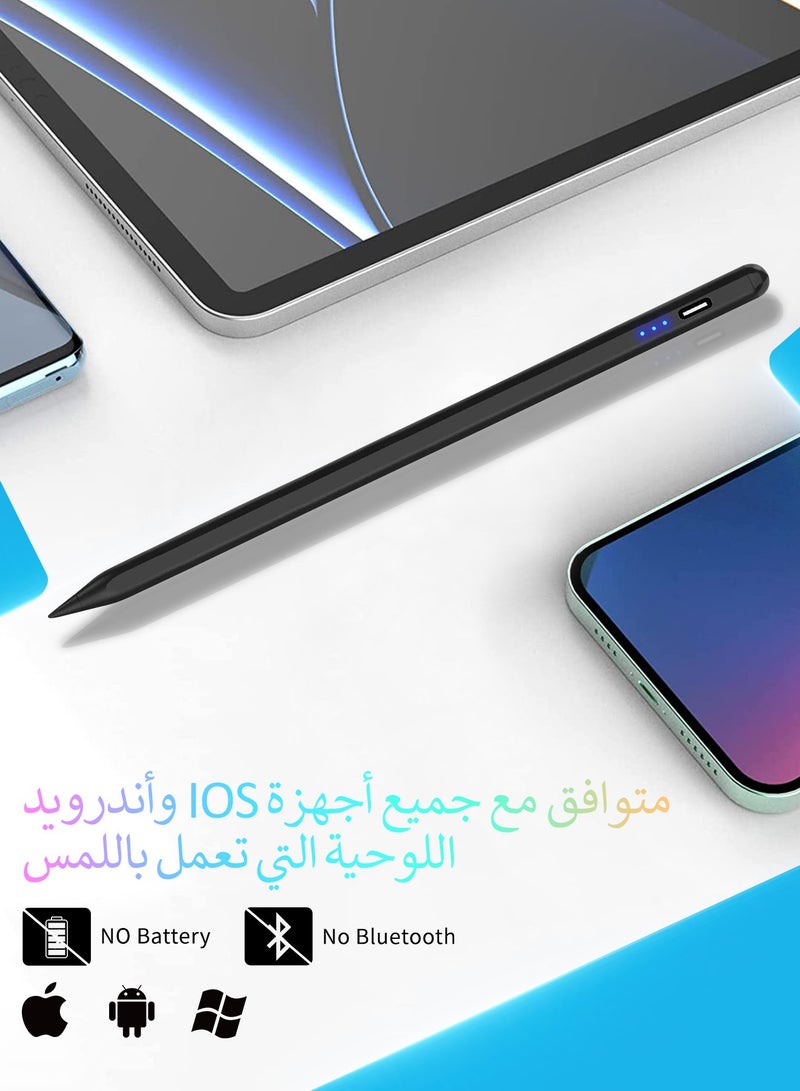 Beauenty Stylus Pen for iPad,Stylus for 9th and 10th generation iPad with palm rejection, positively compatible with Apple 10th, 9th, 8th, and 6th generation, Pro 11,Black - Image 2