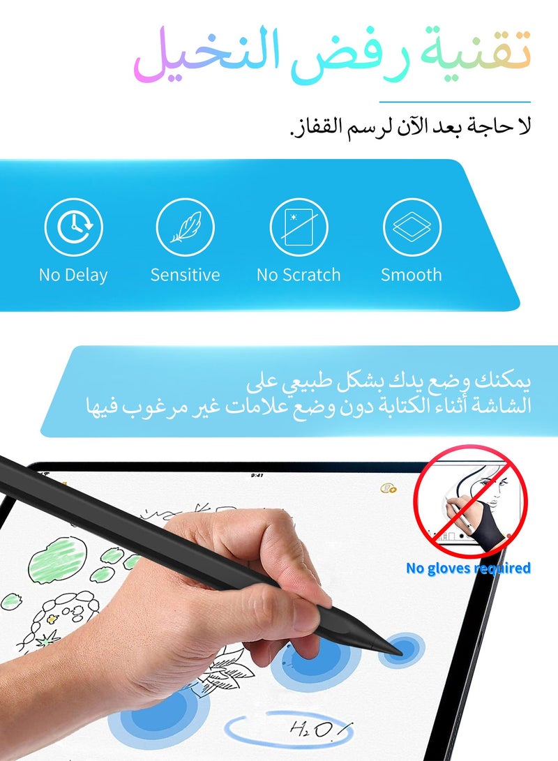 Beauenty Stylus Pen for iPad,Stylus for 9th and 10th generation iPad with palm rejection, positively compatible with Apple 10th, 9th, 8th, and 6th generation, Pro 11,Black - Image 5