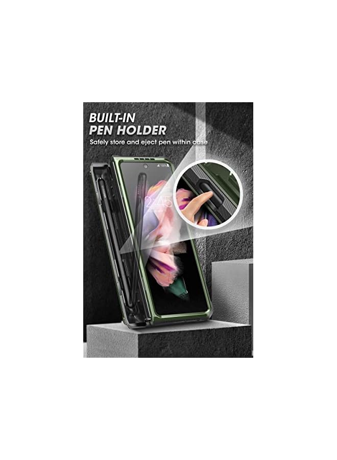 SupCase Unicorn Beetle Pro Series Case for Samsung Galaxy Z Fold 3 5G (2021), Full-Body Dual Layer Rugged Case with Built-in Screen Protector & Kickstand & S Pen Slot (Guldan) - Image 4