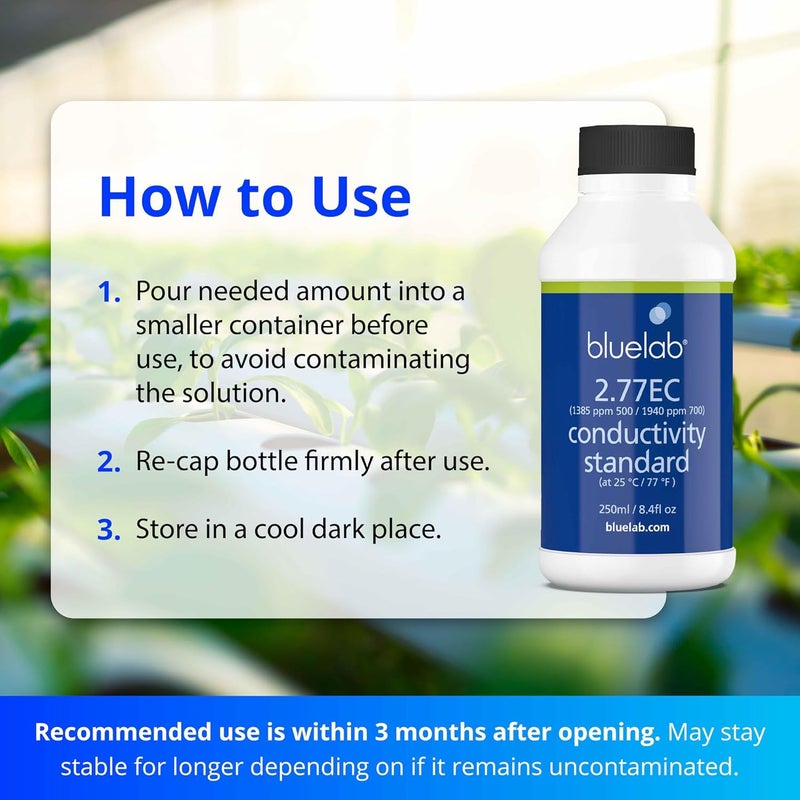 bluelab 2.77EC Conductivity Solution, 250 milliliters - Image 3