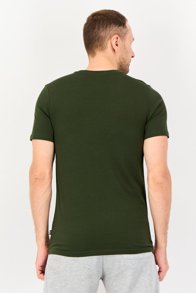 PUMA تي شيرت رياضي للرجال بأكمام قصيرة، خارجي، لون أخضر داكن - Image 3