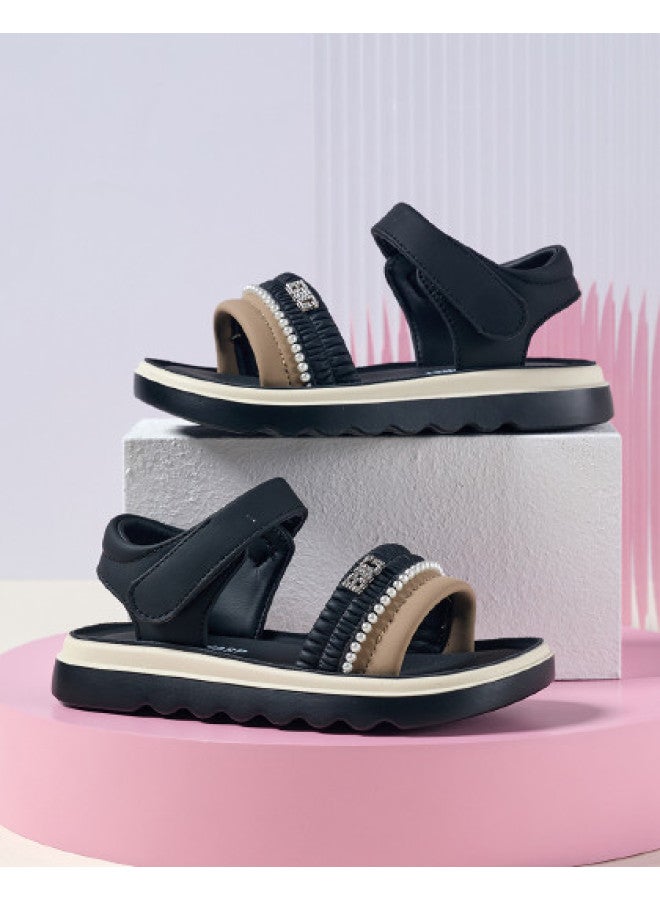 Bumblebee Girls Sandals Summer Princess Open-toe Shoes For Kids Breathable Hollow-out Beach Sandals Soft Sole Fashion Shoes For Big Girls - Image 1