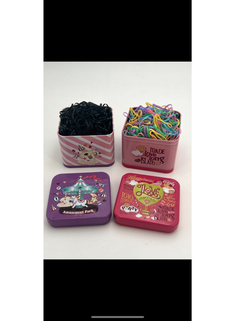 1000-Piece Elastic Hair Bands Multicolour