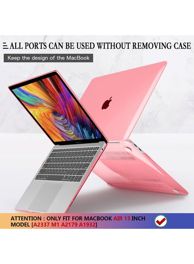 CISSOOK for MacBook Air 13 Inch Case Pink,Plastic Hard Shell Case with Keyboard Cover and Screen Protector for MacBook Air 13 2021-2018 Released A2337 M1 A2179 A1932 Model with Touch ID - Clear Pink - Image 5