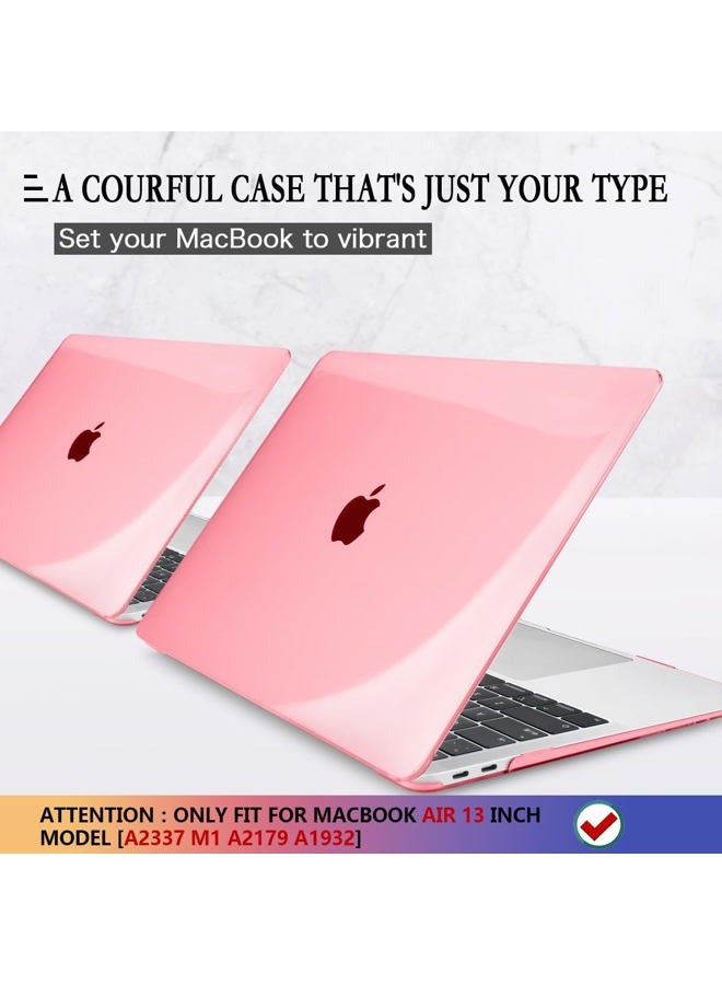 CISSOOK for MacBook Air 13 Inch Case Pink,Plastic Hard Shell Case with Keyboard Cover and Screen Protector for MacBook Air 13 2021-2018 Released A2337 M1 A2179 A1932 Model with Touch ID - Clear Pink - Image 3