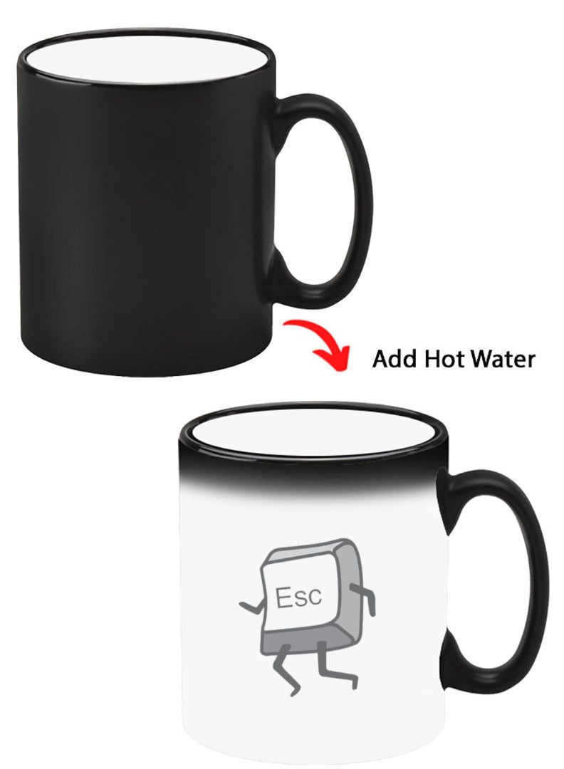 Theodor Color Changing Heat Sensitive Ceramic Mug, Image Revealed When HOT Liquid is Added! Escape - Image 1