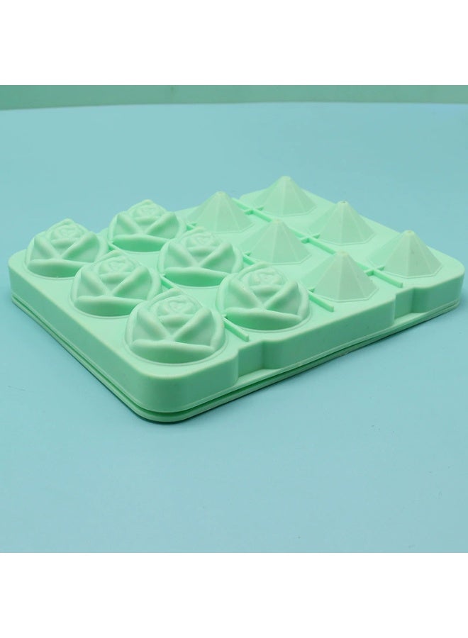 Goolsky 1pc Rose-Shaped Silicone Ice Cube Tray - Perfect for Soft Drinks, Coffee, and More - Ideal for Home, Kitchen, and Party Use - Durable and Reusable Ice Mold, Rose Design Tray | Durable Silicone Tray - Image 5