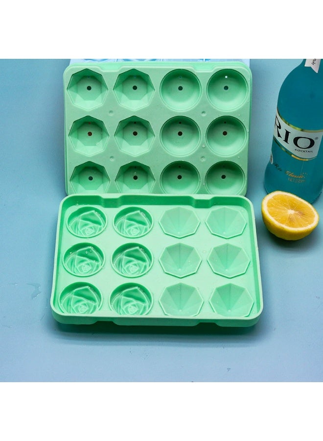 Goolsky 1pc Rose-Shaped Silicone Ice Cube Tray - Perfect for Soft Drinks, Coffee, and More - Ideal for Home, Kitchen, and Party Use - Durable and Reusable Ice Mold, Rose Design Tray | Durable Silicone Tray - Image 4