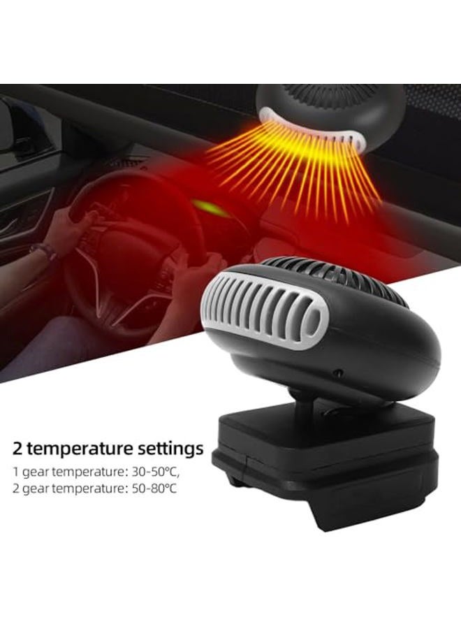 Zunate Cordless Space Heater for 18V Battery, 170W Portable Electric Fan Heater with 2 Heat Settings & USB Ports for Jobsite, Workshop (Battery Not Included) - Image 3