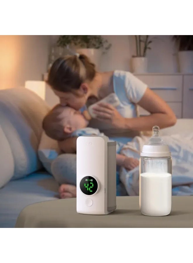 Portable Baby Bottle Warmer with Fast-Heating, 6-Gear Temperature Control & Digital Display - Image 3