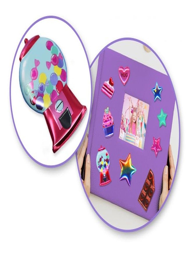 AoneFun Candy Stickers - Cute Food Stickers for Kids Girls Scrapbooking or Gingerbread House Chocolate Snack Valentines Sparkle Heart for Digital Camera Phone Case Puffy Girly Large Sticker Sheet of 33 - Image 5