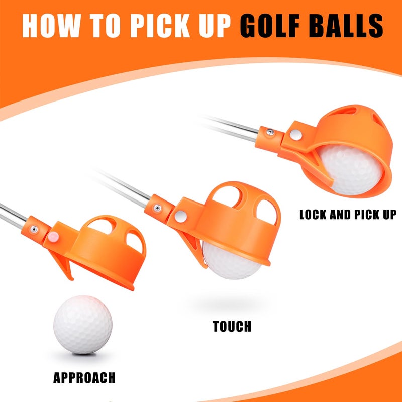 BIRDIEBLAST Golf Ball Retriever, 9Ft/12Ft/17Ft/20Ft Professional Stainless Steel Golf Ball Retriever, Telescopic Golf Ball Retriever for Water - Image 5