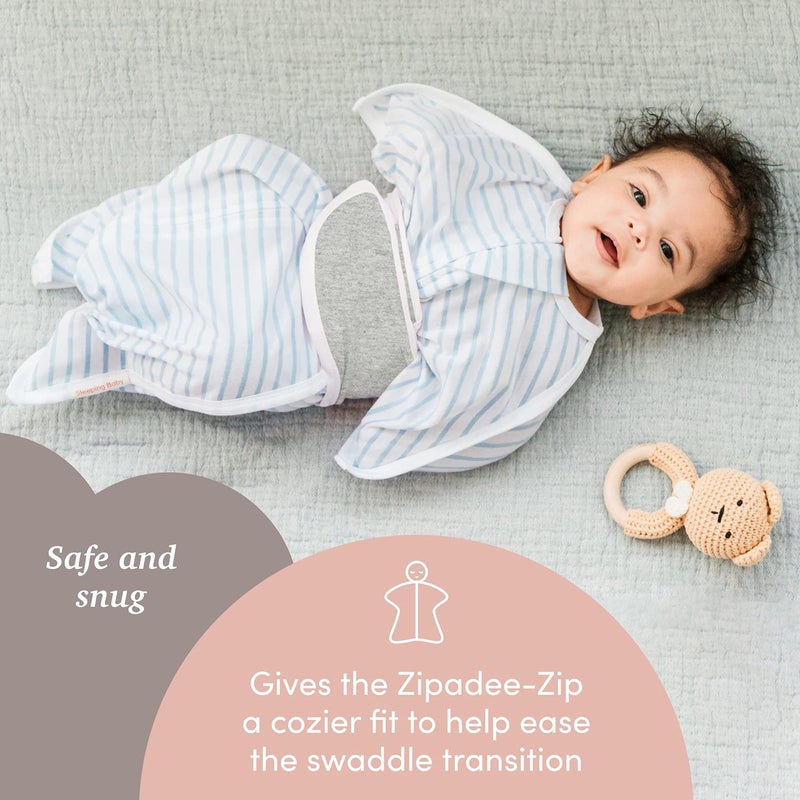 SleepingBaby Zipadee-Zip Snuggle Strap - Wearable Blanket Accessory for Transition Swaddle - One Size, Grey - Image 2