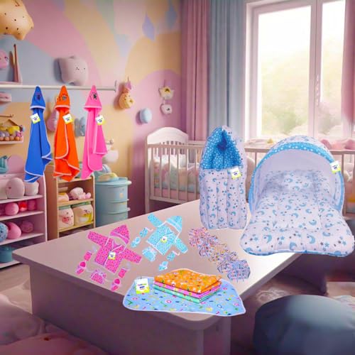 Toddylon New Born Baby Essentials Kit 24 Combo Set (0–6 Months) | Newborn Baby Hospital Bag Kit | Infant Combo Set for New Born | Newborns Baby Dress & Clothing Set | Infants Essentials Kit - Image 4