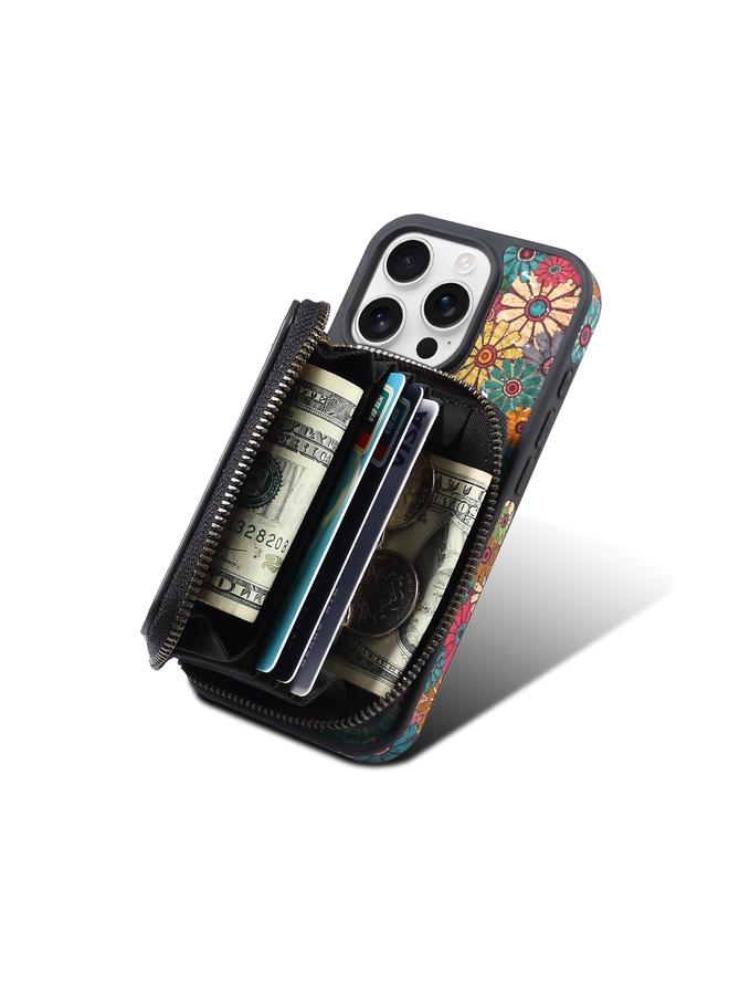 دينيور جراب لهاتف iPhone 15 Pro Max D23 MagSafe مزود بسحاب قابل للفصل ومحفظة وحامل هاتف - Image 4