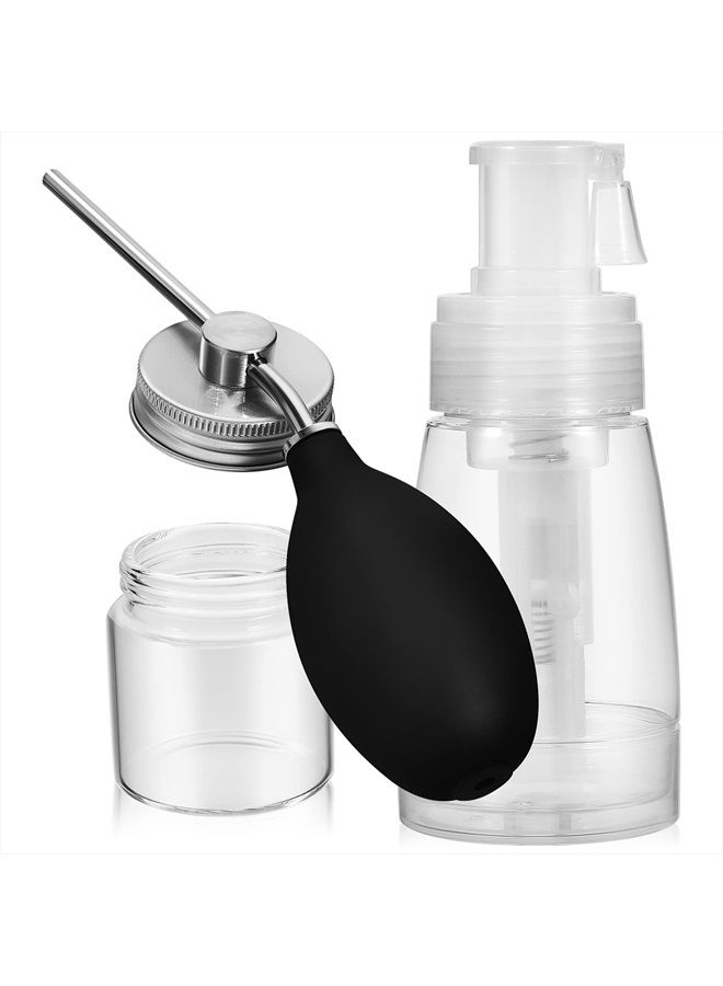 Lurrose Powder Spray Bottle 2pcs Hair Building Fibers Spray Bottle Empty Powder Travel Cosmetics Blower Hair Fiber Applicator for Salon Home - Image 1