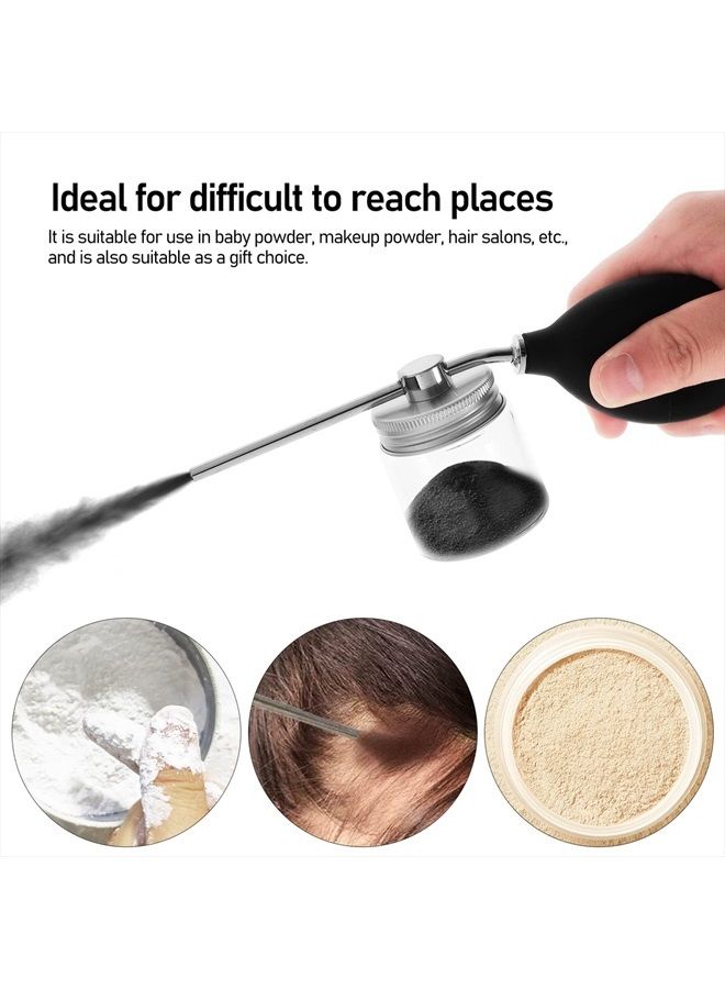 Lurrose Powder Spray Bottle 2pcs Hair Building Fibers Spray Bottle Empty Powder Travel Cosmetics Blower Hair Fiber Applicator for Salon Home - Image 3
