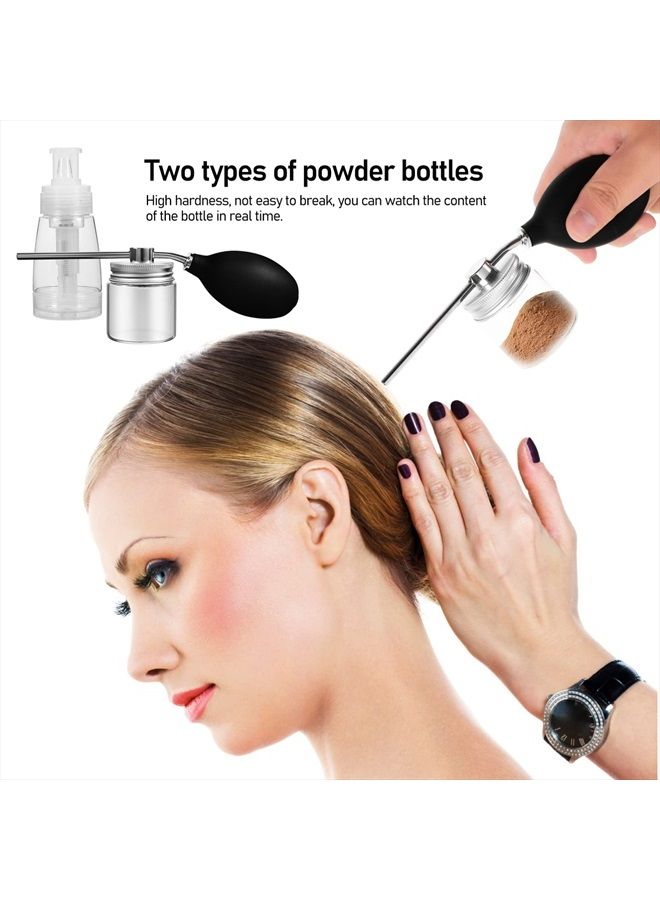 Lurrose Powder Spray Bottle 2pcs Hair Building Fibers Spray Bottle Empty Powder Travel Cosmetics Blower Hair Fiber Applicator for Salon Home - Image 2