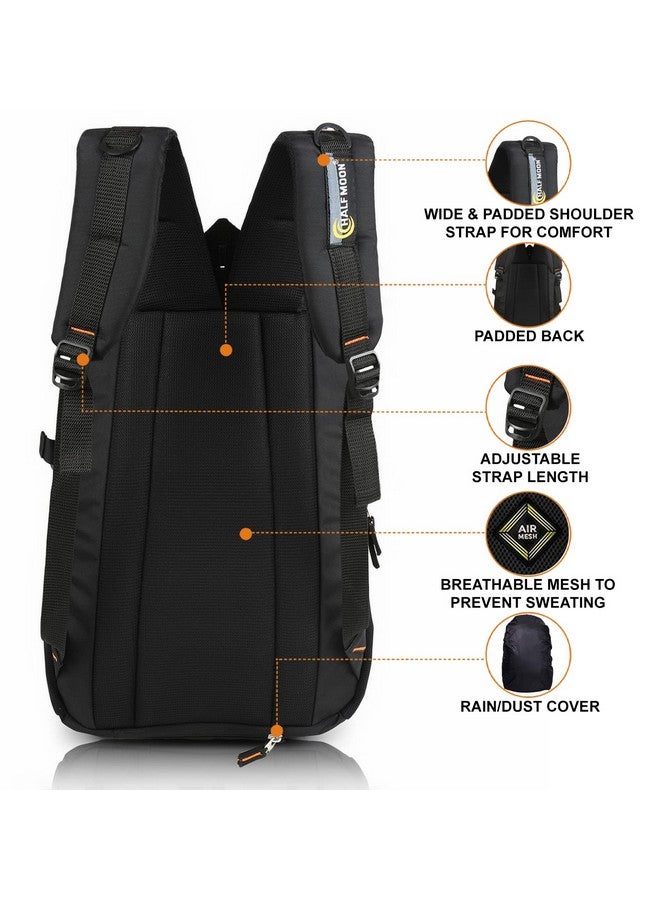Half Moon Half Moon Large 35L Water Resistant 17.3" Laptop Bag for Men/Bagpacker Bag for Men, Black | Office Bag for Men/Office Bag for Women with Padded Laptop Compartment | Spacious & Multiple Pockets  - Image 5