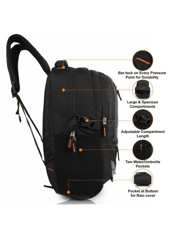 Half Moon Half Moon Large 35L Water Resistant 17.3" Laptop Bag for Men/Bagpacker Bag for Men, Black | Office Bag for Men/Office Bag for Women with Padded Laptop Compartment | Spacious & Multiple Pockets  - Image 3