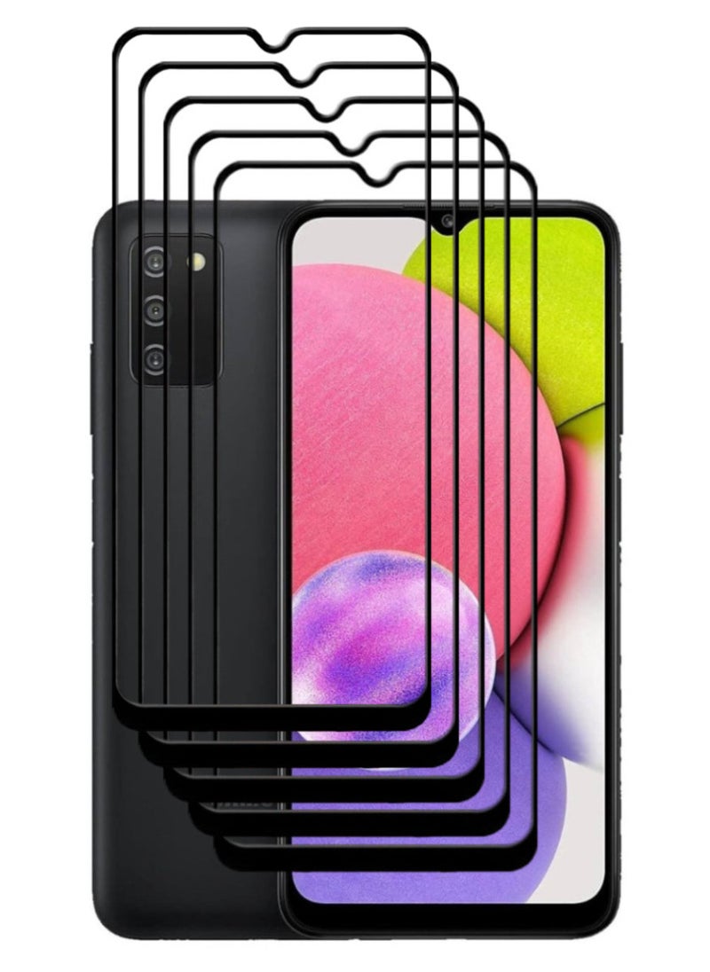 ACLIX 5 Pieces Antistatic ESD Dustproof Premium Quality High Definition Tempered Glass Screen Protector Designed For Samsung Galaxy A03s - Image 1
