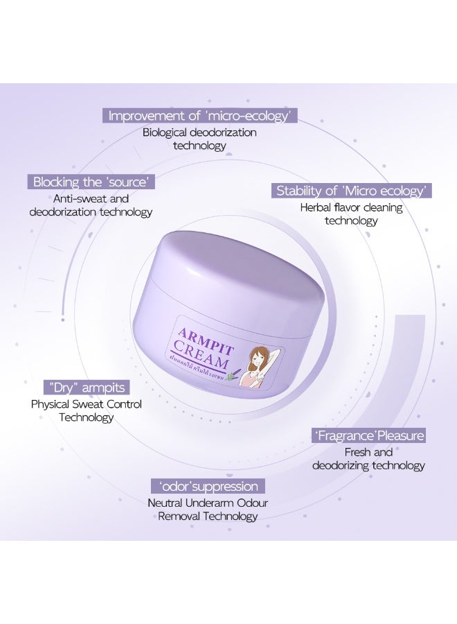 مايتشير التآخين مشرقة كريم مزيل الرائحة لعلاج التآخين المظلمة ، مكافحة رائحة الجسم للنساء والرجال ، 20g - Image 5