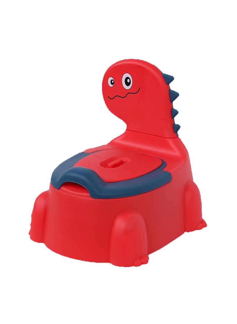 Toshionics Baby Dinosaur Potty Training Seat Dinosaur Potty Training Seat for Baby Toddlers and Kids Anti-Slip Portable Toilet Chair with Removable Tray Foldable and Comfortable Potty Trainer for Toddlers Boys and Girls (1-7 Years) with Backrest and Closing Lid Easy Clean and Travel Friendly Baby Potty Seat  - Image 3